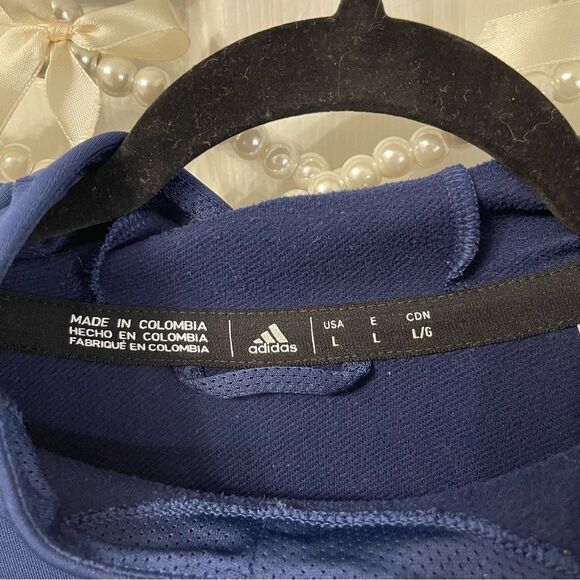 Adidas Men's Navy Blue Lightweight Hoodie - Picture 5 of 5